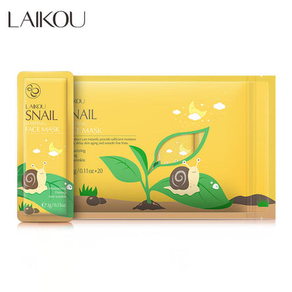 Laikou Snail Sleeping Face Mask - 15 Pieces