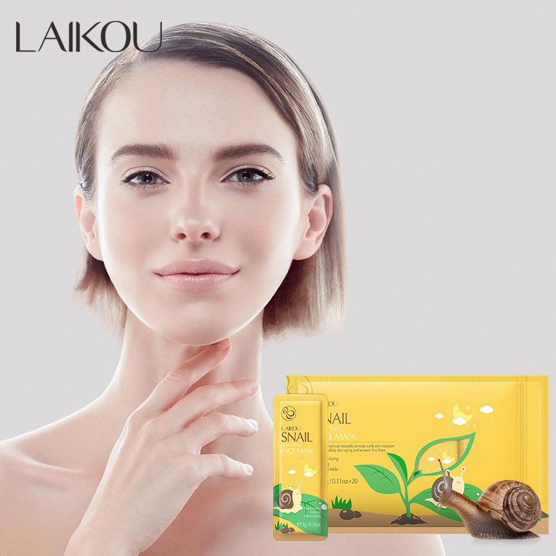 Laikou Snail Sleeping Face Mask - 15 Pieces