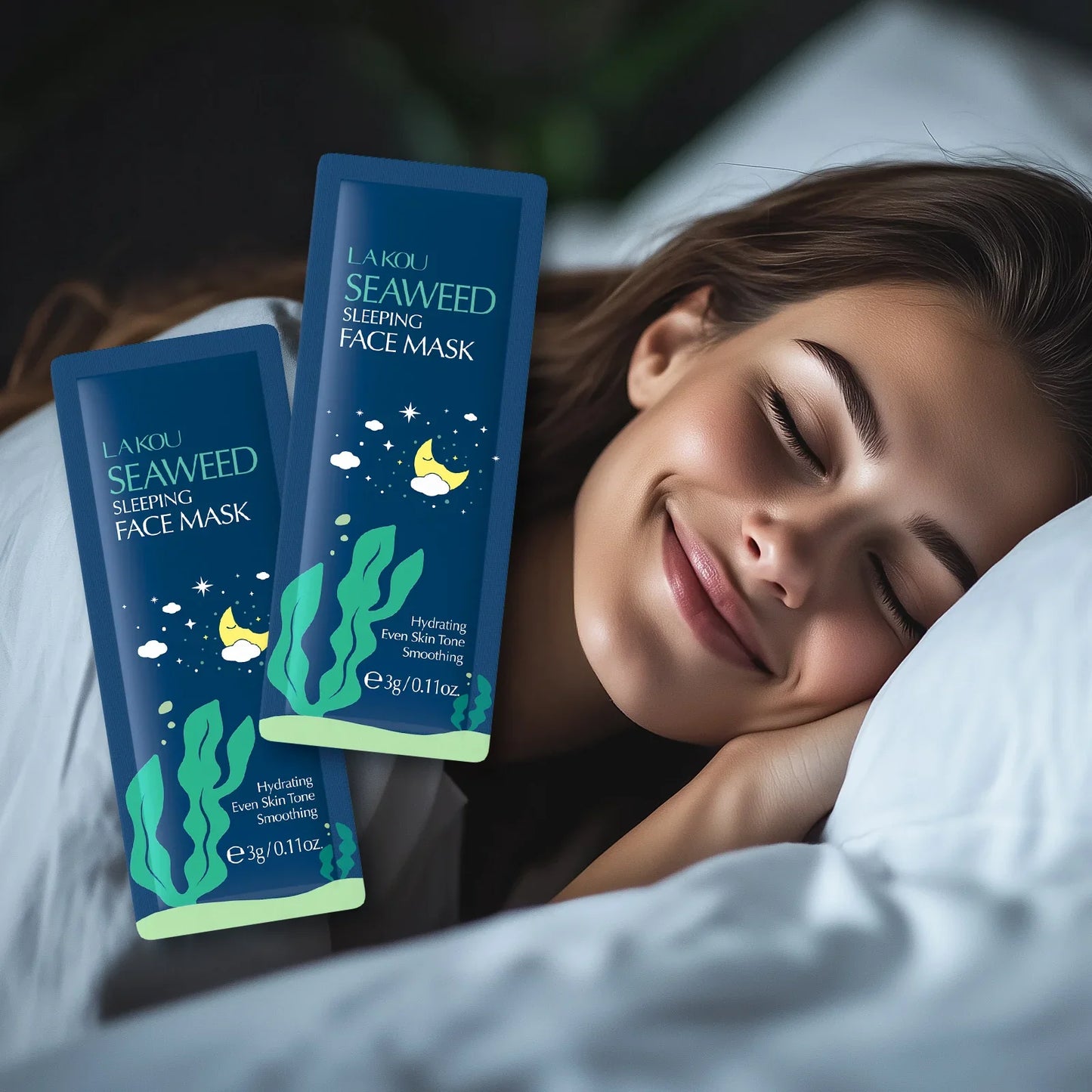 LAIKOU Seaweed Sleeping Face Mask | 3g (PACK OF 5)