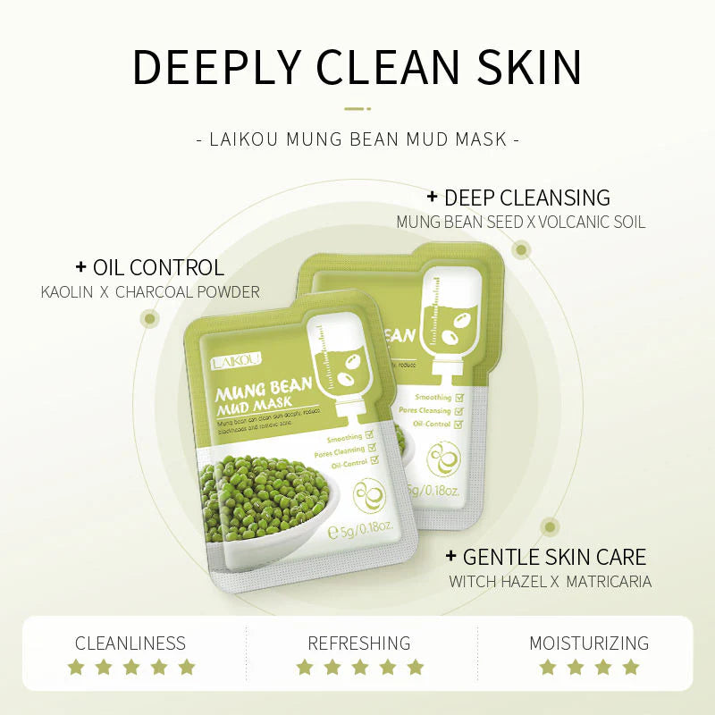 LAIKOU Mung Bean Mud Mask (PACK OF 5)