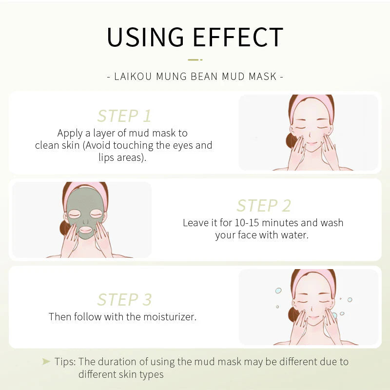 LAIKOU Mung Bean Mud Mask (PACK OF 5)