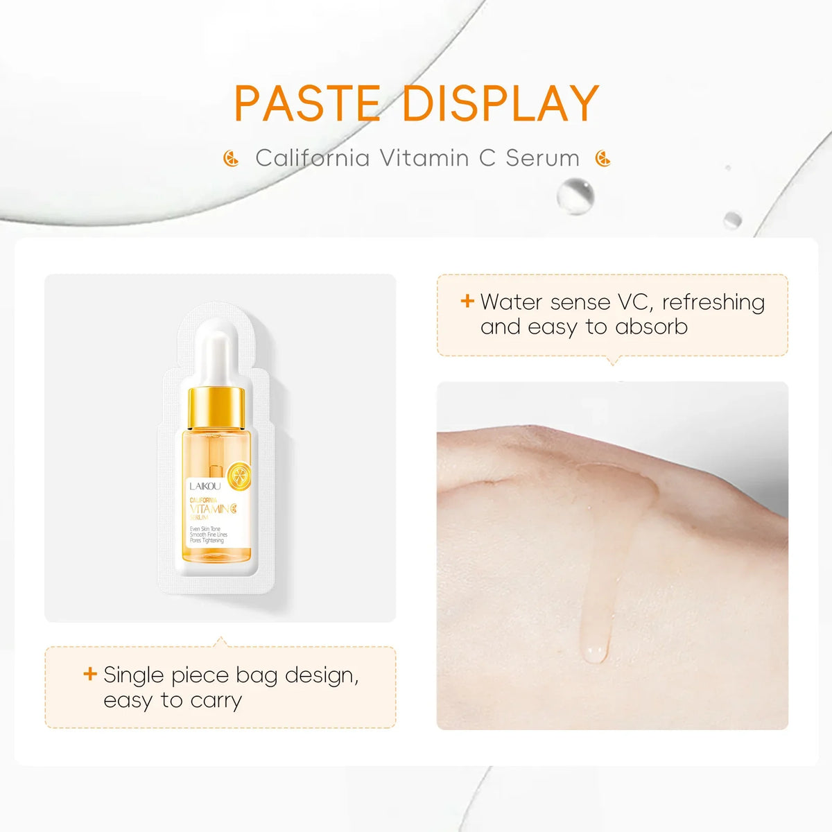 LAIKOU California Vitamin C Serum | 1.5ml (PACK OF 5)