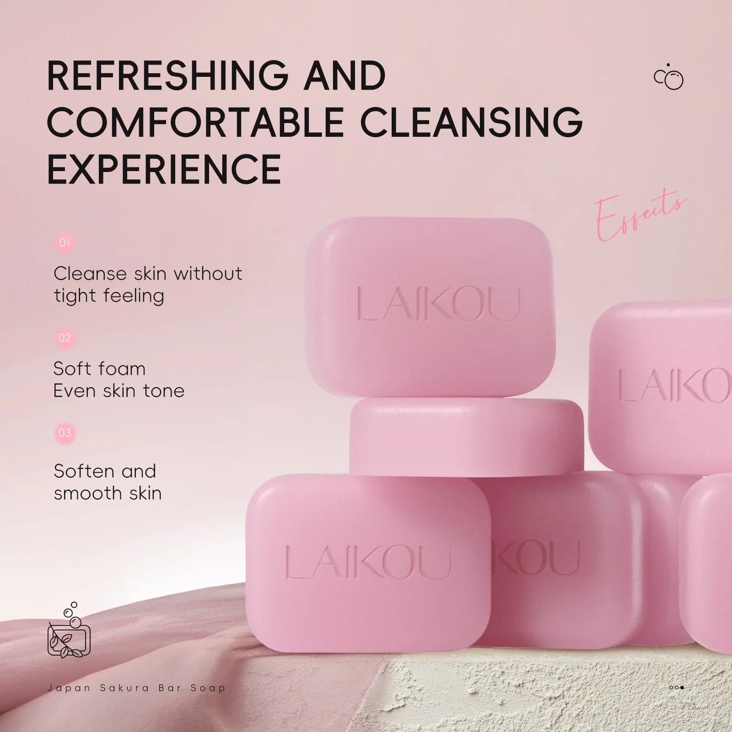 LAIKOU Japan Sakura Bar Soap | 90g