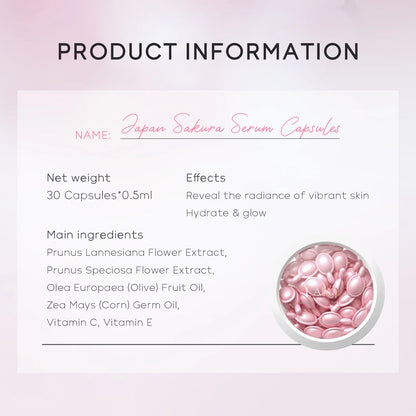 LAIKOU Japan Sakura Serum Capsules (30 Capsules) | 30 Capsules 0.5ml Each