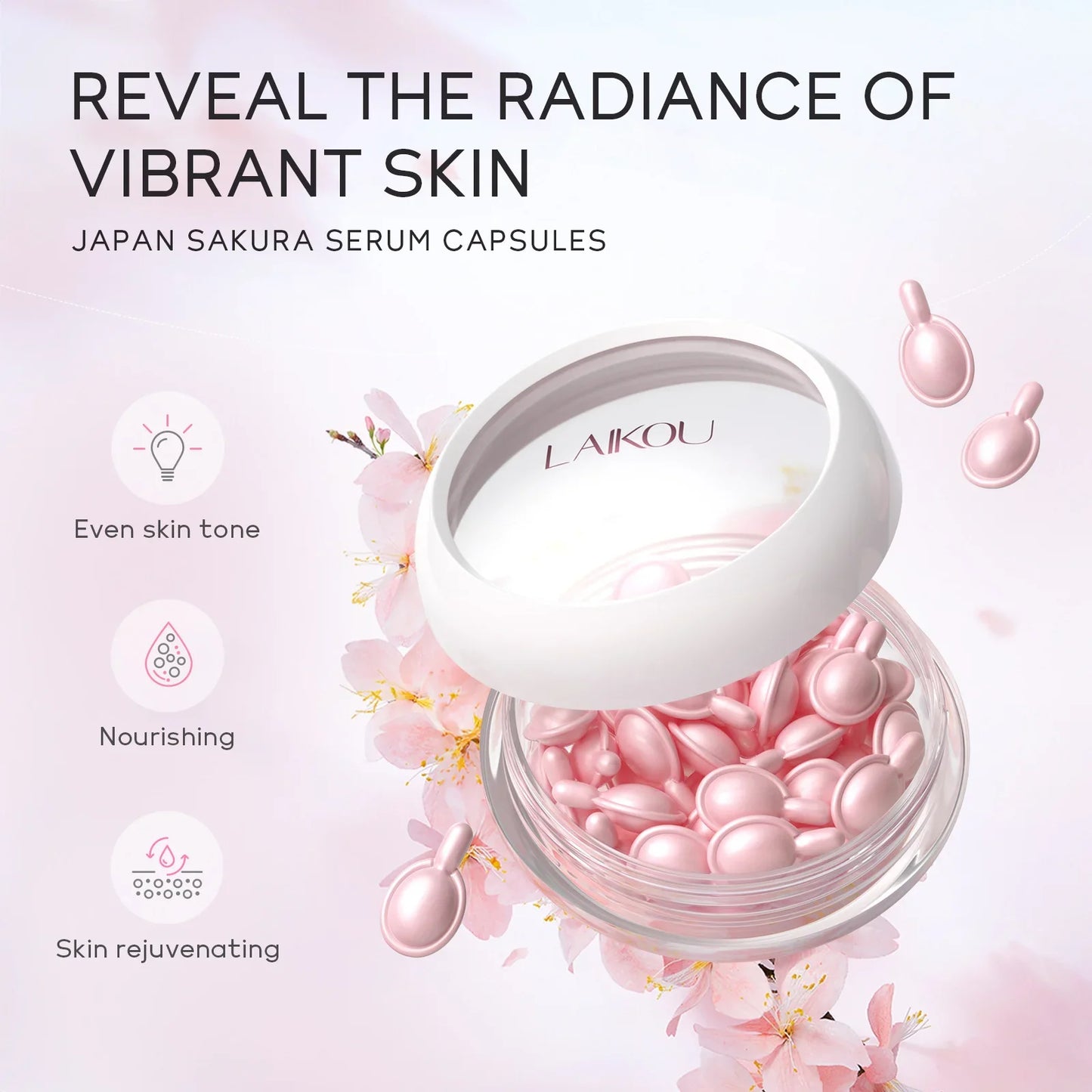 LAIKOU Japan Sakura Serum Capsules (30 Capsules) | 30 Capsules 0.5ml Each