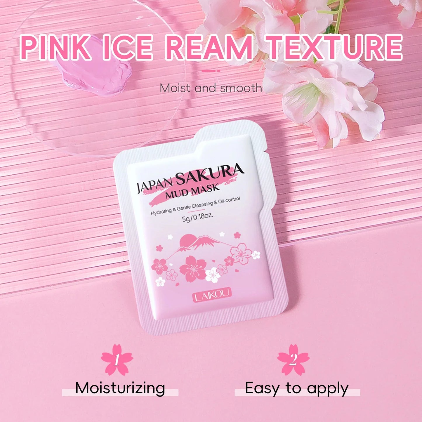 LAIKOU Japan Sakura Mud Mask | 5g (PACK OF 5)