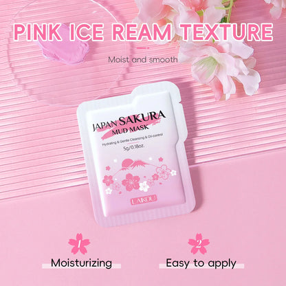 LAIKOU Japan Sakura Mud Mask | 5g (PACK OF 5)