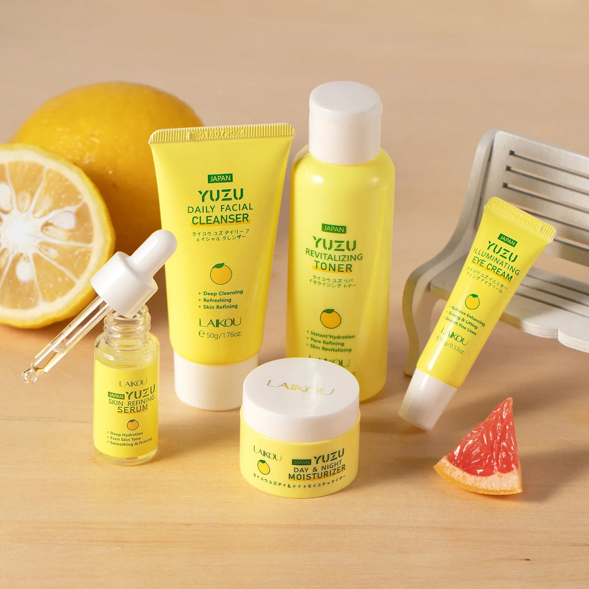 LAIKOU Yuzu Radiance 5Pcs Skincare Set (FREE DELIVERY)
