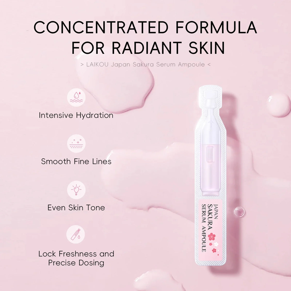 LAIKOU Japan Sakura Serum Ampoule (10 ampoules) | 10 ampoules 2ml Each