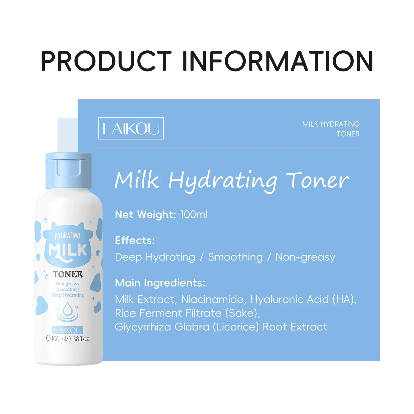 LAIKOU Milk Hydrating Toner | 100ml