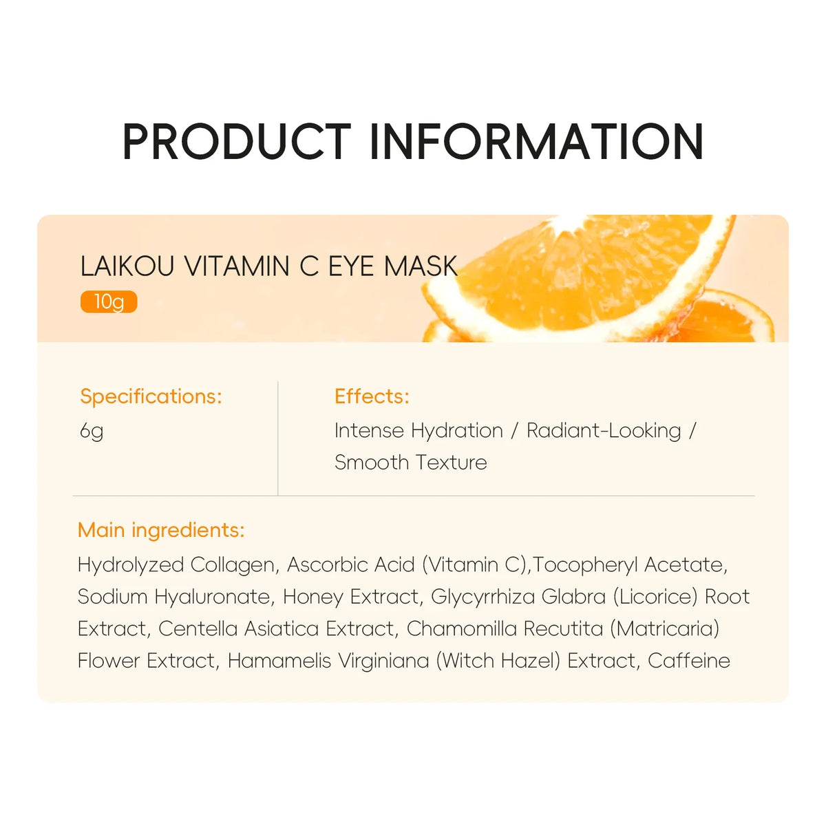 LAIKOU Vitamin C Eye Mask | 6g (PACK OF 3)