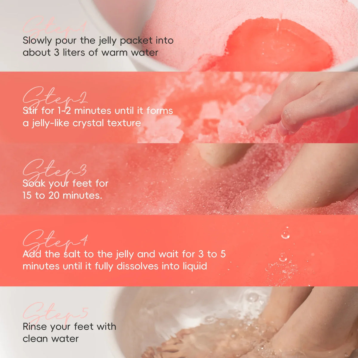 LAIKOU Japan Sakura Jelly SPA Pedicure Set | 50g + 50g