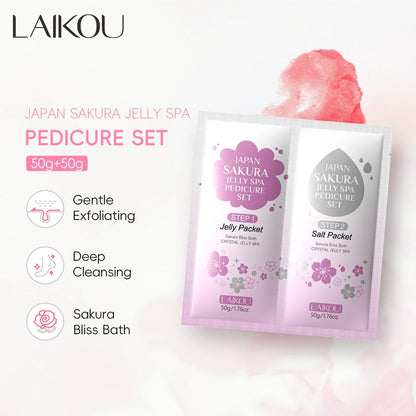 LAIKOU Japan Sakura Jelly SPA Pedicure Set | 50g + 50g