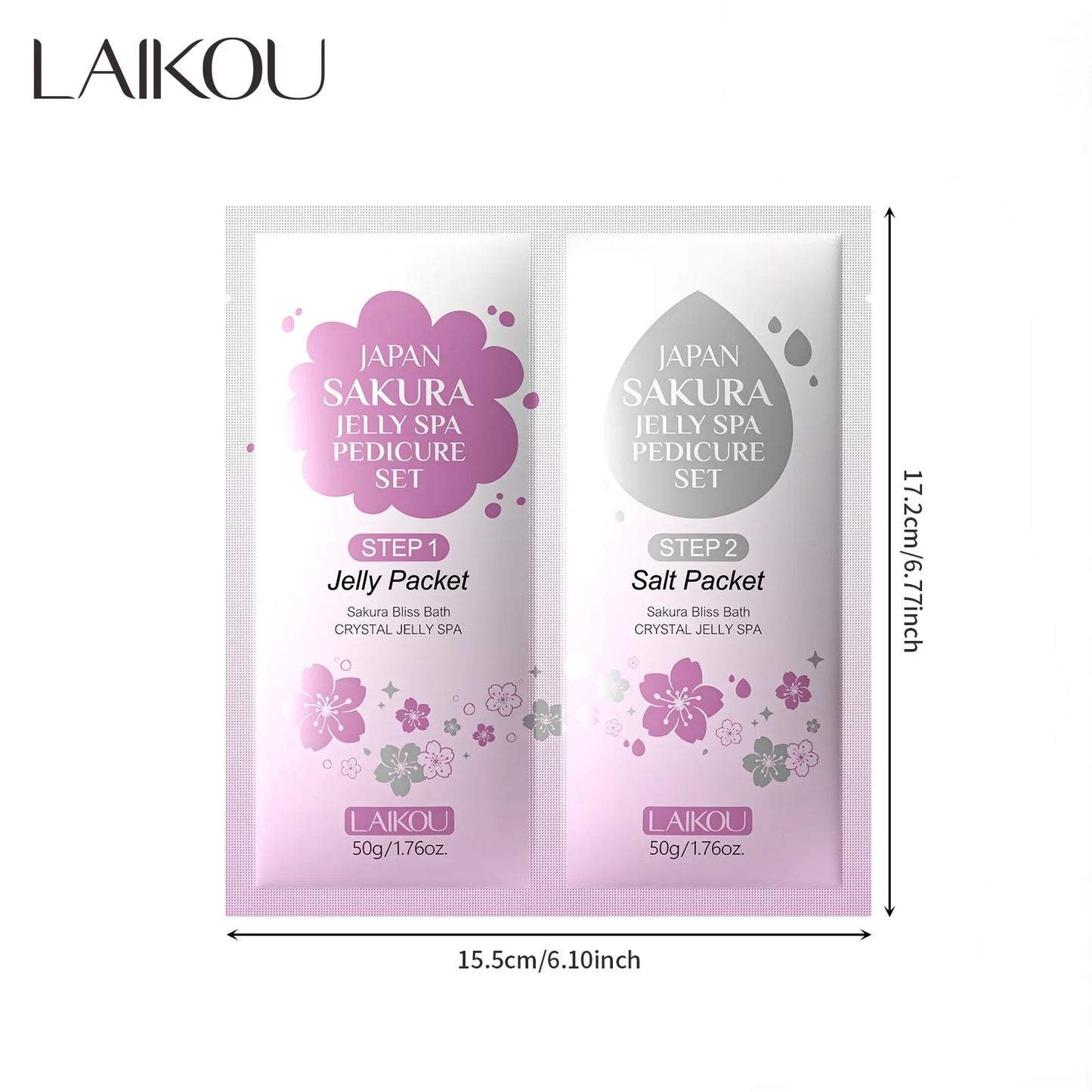 LAIKOU Japan Sakura Jelly SPA Pedicure Set | 50g + 50g