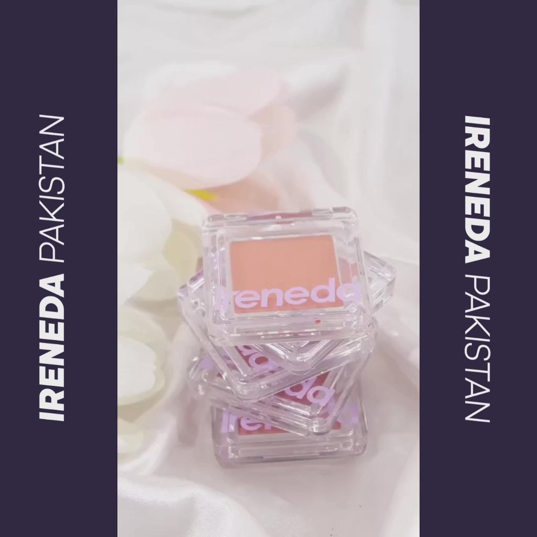 Ireneda Crush Crush Powder Blush – lightweight, blendable, highly pigmented, and long-lasting. Silky-smooth, non-chalky formula for a natural flush. Halal, vegan, and cruelty-free makeup in Pakistan.