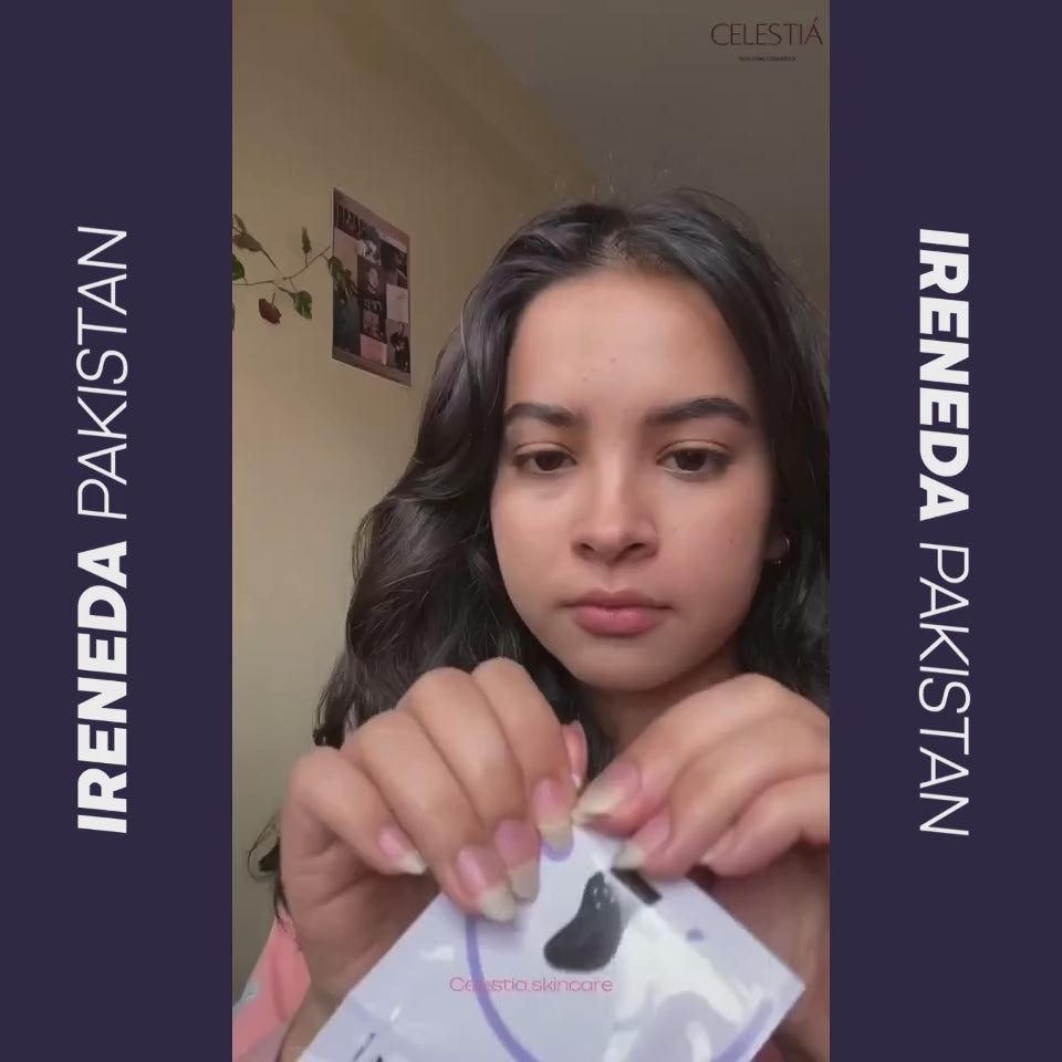 Ireneda Bamboo Charcoal Blackhead Nose Strips – deep cleansing strips for blackhead removal, oil control & pore minimization. Halal, vegan, and cruelty-free skincare in Pakistan.