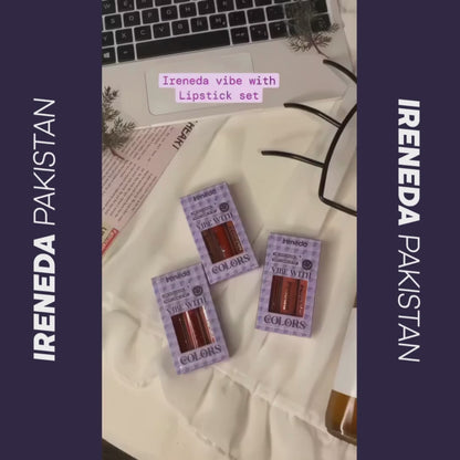 Ireneda Vibe With Colors Matte Liquid Lip Set 3 in 1