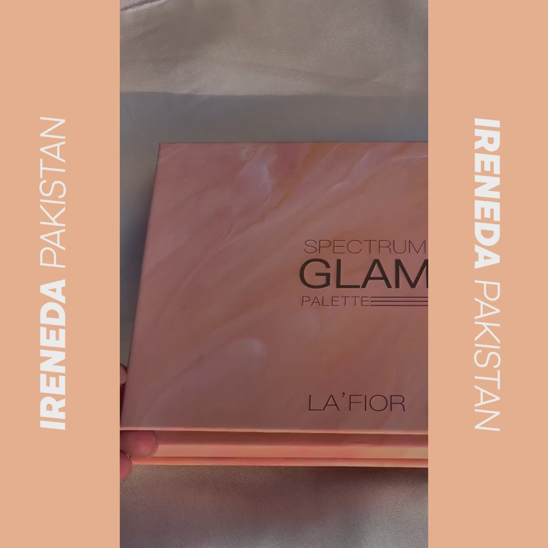 LA'FIOR Spectrum Glam 30 Colors Eyeshadow Palette – highly pigmented, blendable matte, shimmer & glitter eyeshadows for stunning eye makeup. Halal, vegan & cruelty-free in Pakistan.