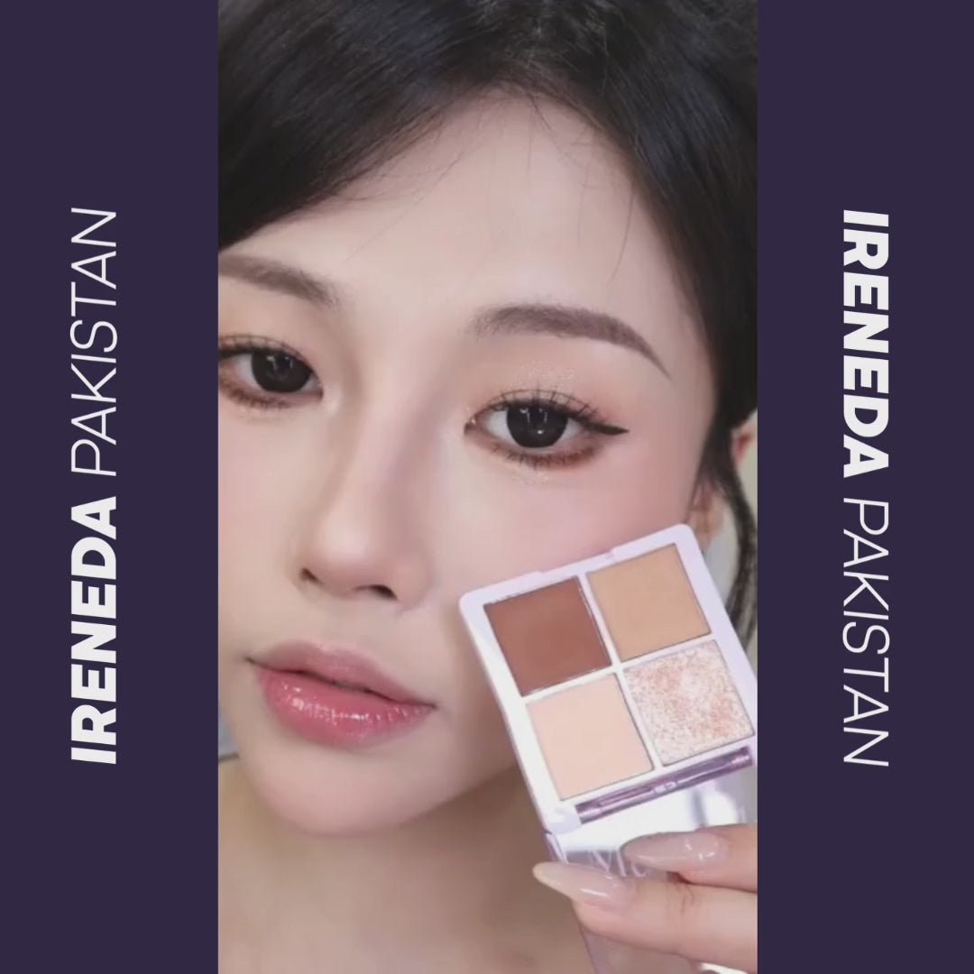 Ireneda Color-Stay Pocket Palette – compact, highly pigmented, blendable eyeshadow with matte, shimmer & glitter finishes. Long-lasting & travel-friendly in Pakistan.