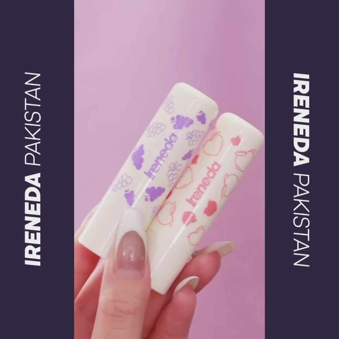 Ireneda Lip Balm – deeply hydrating, non-sticky lip balm for soft, smooth lips. Long-lasting moisture & nourishment. Halal, vegan, and cruelty-free lip care in Pakistan.