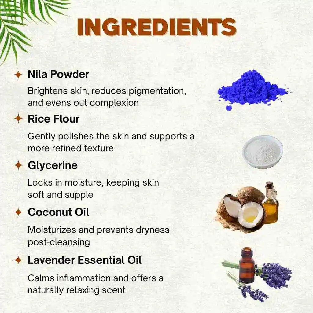 Moroccan Nila Powder Bleaching & De-Tanning Organic Soap | 100g